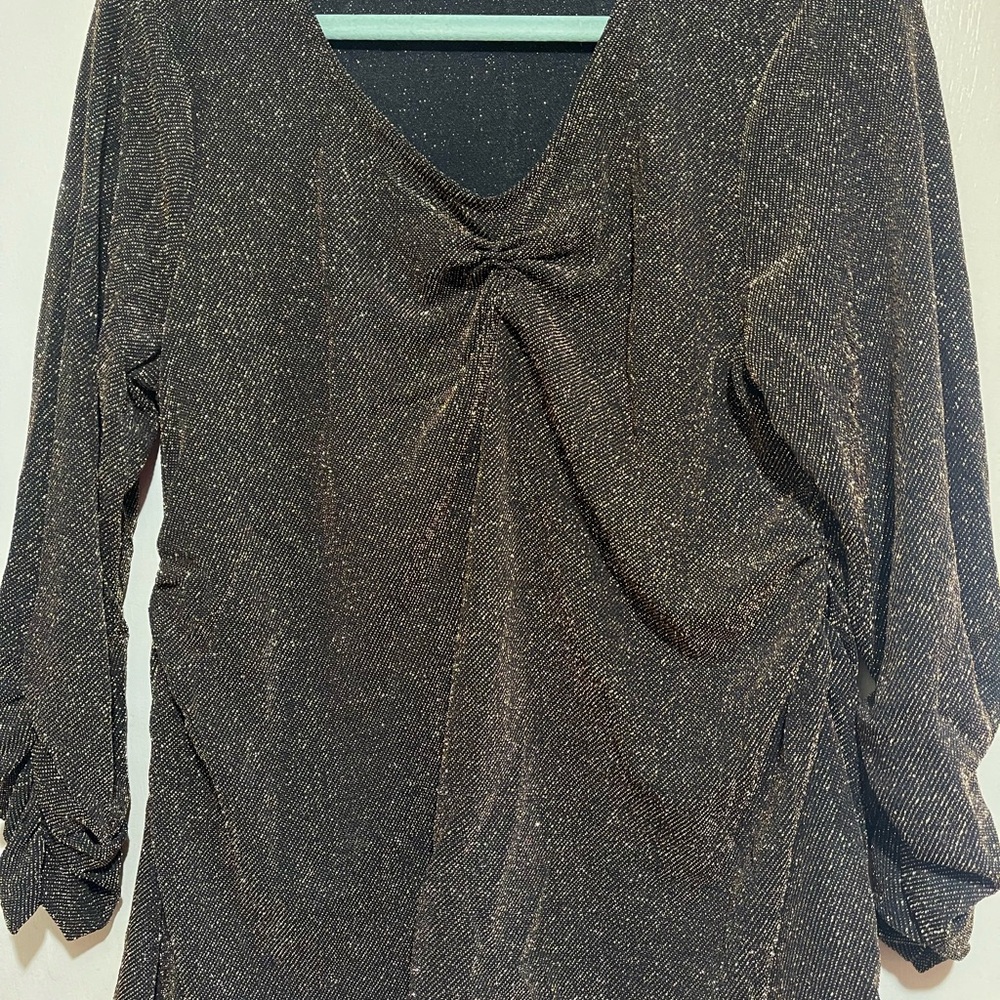 Chaus of New York glitter metallic top